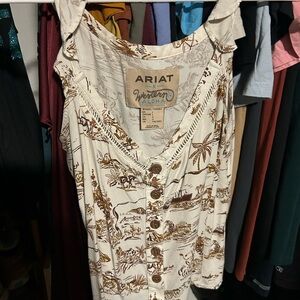Ariat Tropical Print Sleeveless Top